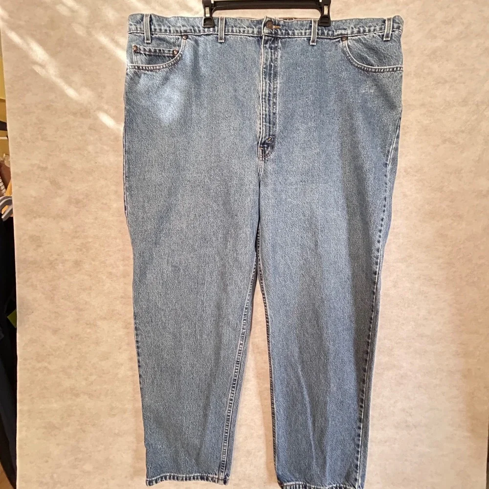 Levi's 540 Relaxed Fit Jeans‎ Men's W52 L30 Light Wash Denim Pants Brown Tab